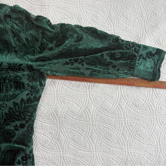 Soft Surroundings Vanetta Velvet Top Emerald 2X NWT - Picture 9 of 12